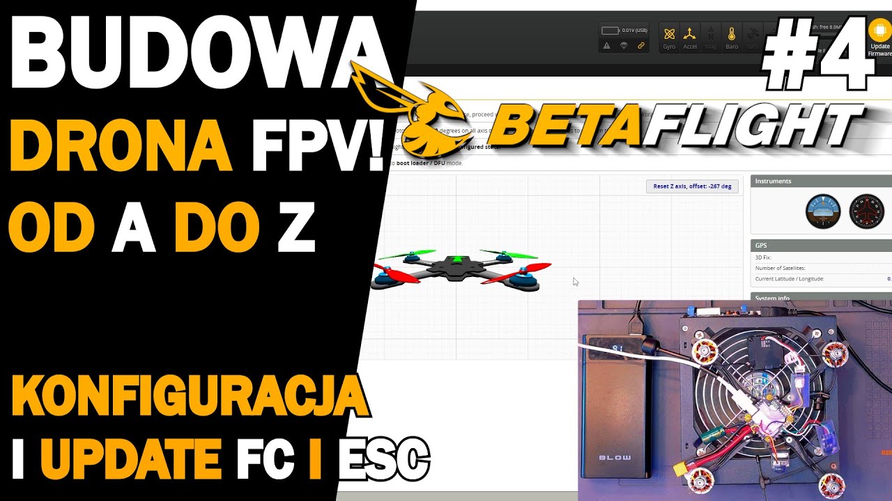 Budowa drona FPV od A do Z (2025) | #4: Konfiguracja i update FC i ESC - Betaflight / Bluejay