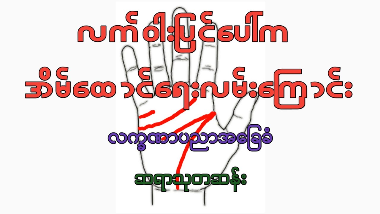 လက်ဝါးပြင်ပေါ်က အိမ်ထောင်ရေးလမ်းကြောင်း