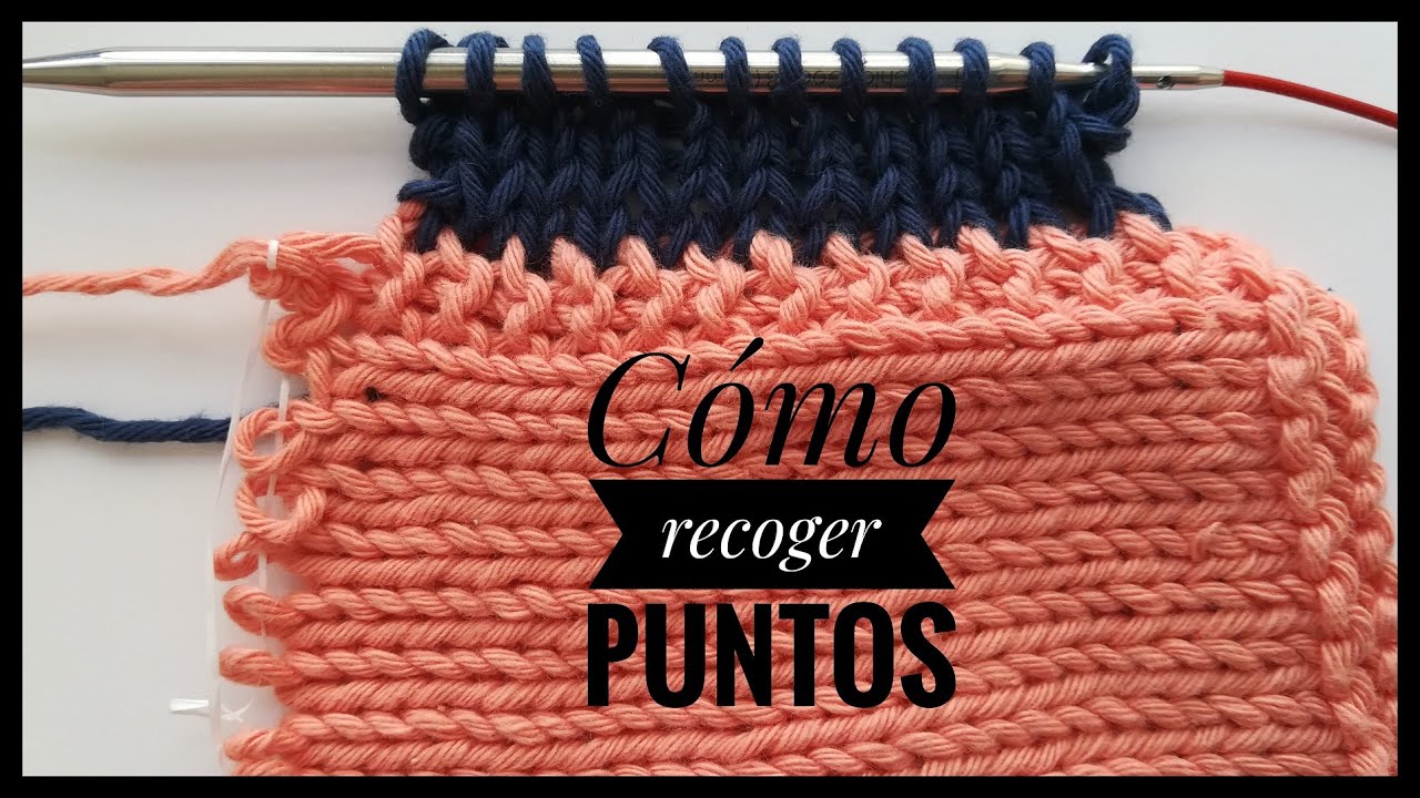 Como recoger los puntos para tejer en otra dirección.