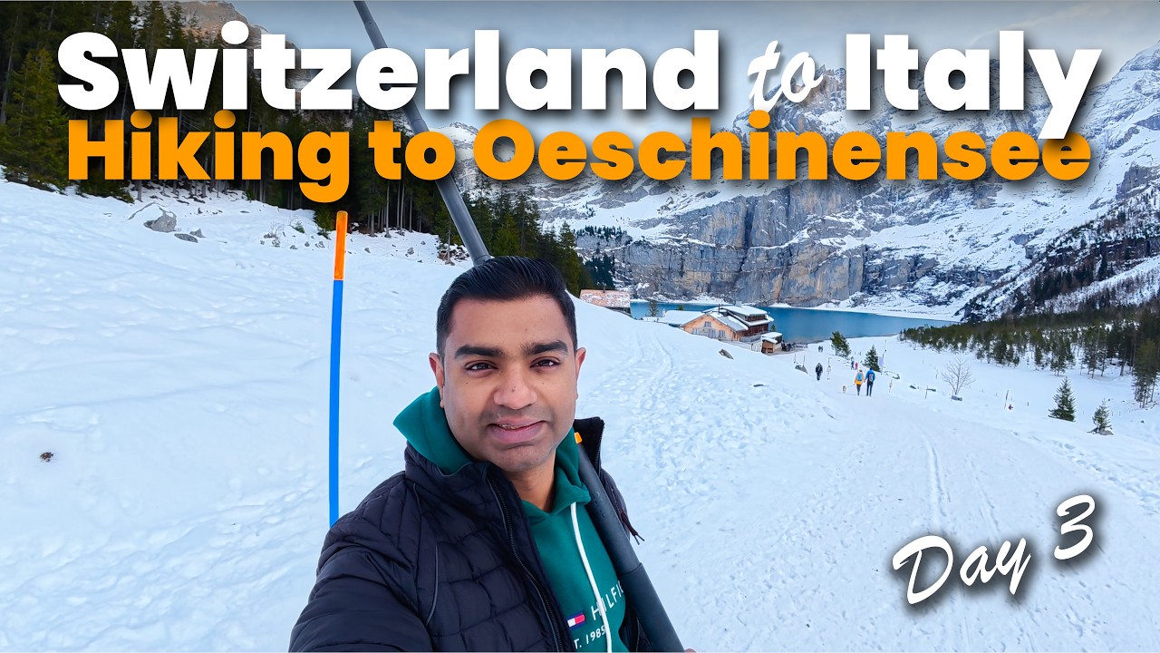 Hiking to Oeschinensee Lake 🇨🇭 Then Driving to Italy by Car Train!