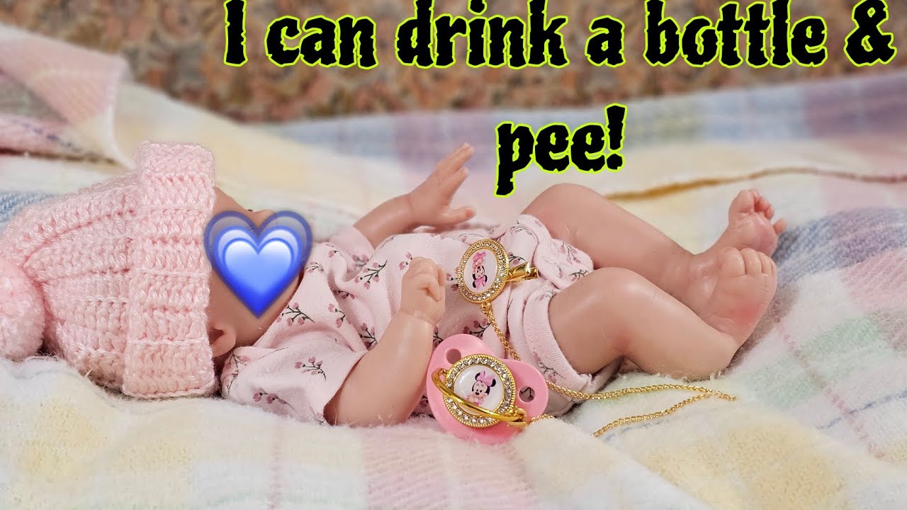 Силиконовая кукла-младенец с открывающейся крышкой | DRINK & WET Полнотелая микро недоношенная си...