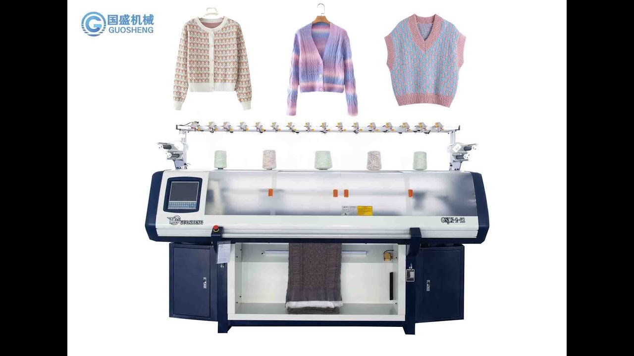 Fully Jacquard High Speed Sweater Knitting Machine Double System 52inch Guosheng Brand GSJX-2-52