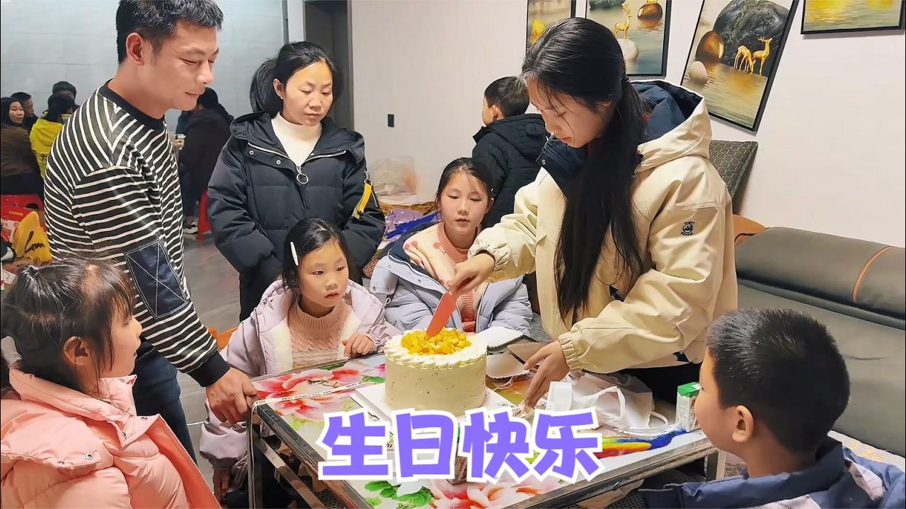 依婷生日，雨锅做了两桌拿手好菜，看到孩子们开心快乐再累也值得