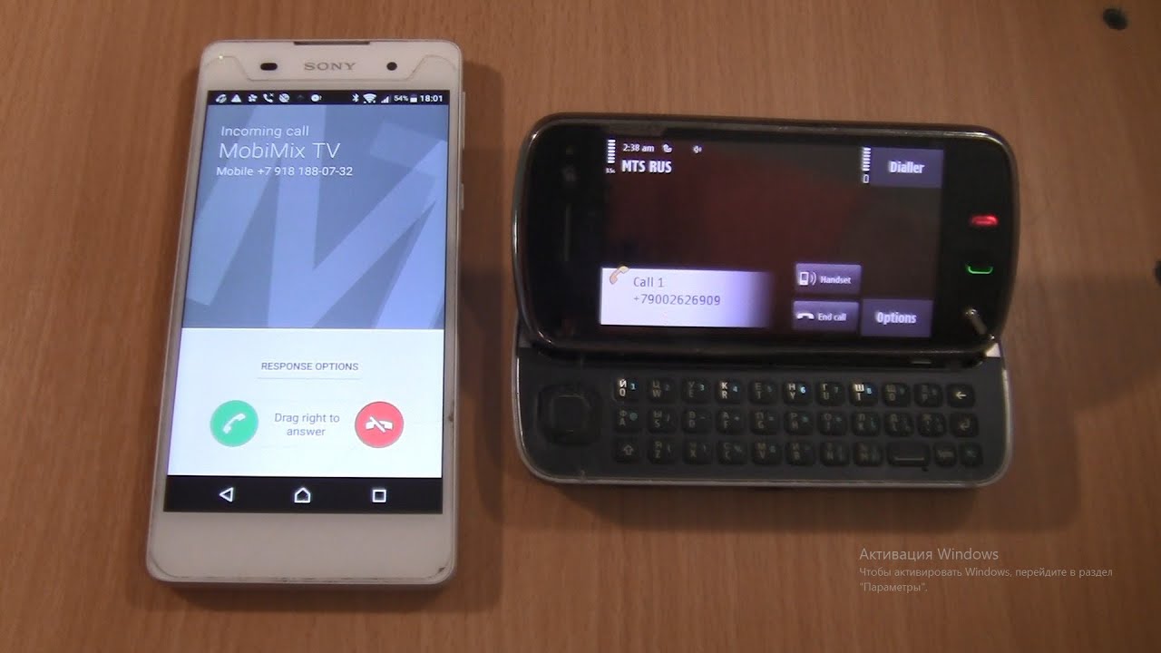 Incoming call & Outgoing call at the Same time Sony Xperia E5 + Nokia N97