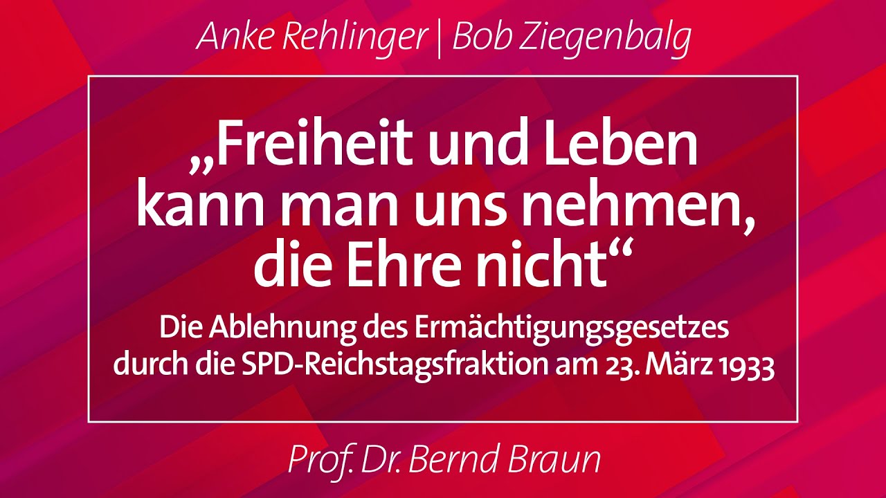 90 Jahre: Freiheit und Leben kann man uns nehmen, die Ehre nicht - 23.03.23