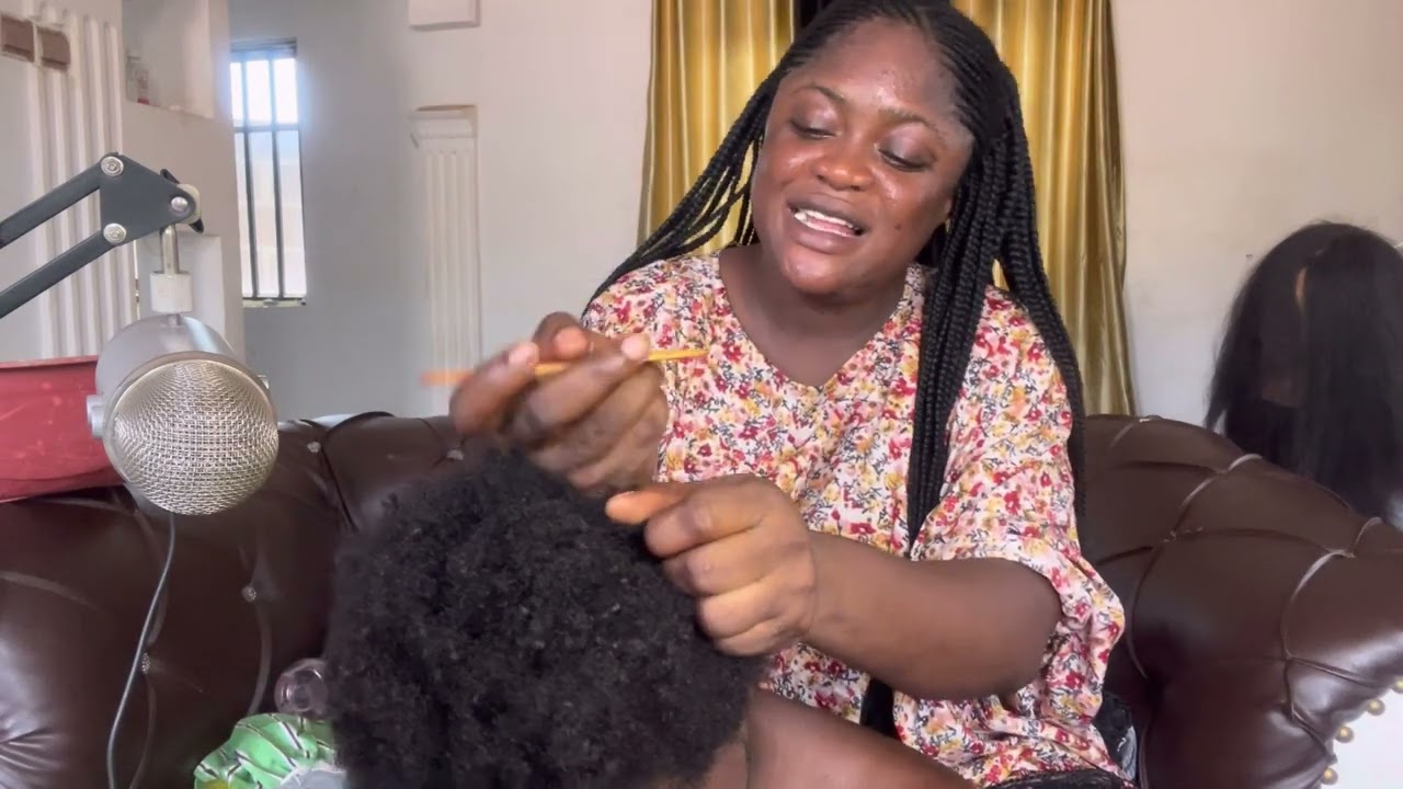 ASMR✨RELAXING SCALP SCRATCHING ON MY BROTHER,SOFT WHISPERS AND GUM CRACKING SOUND.