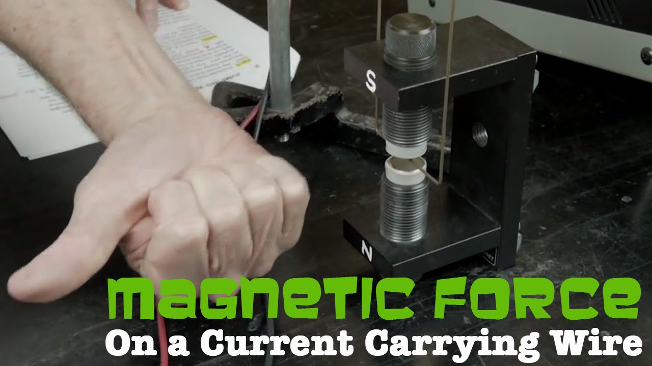 Magnetic force on a current carrying wire - Jumping wire physics demontration