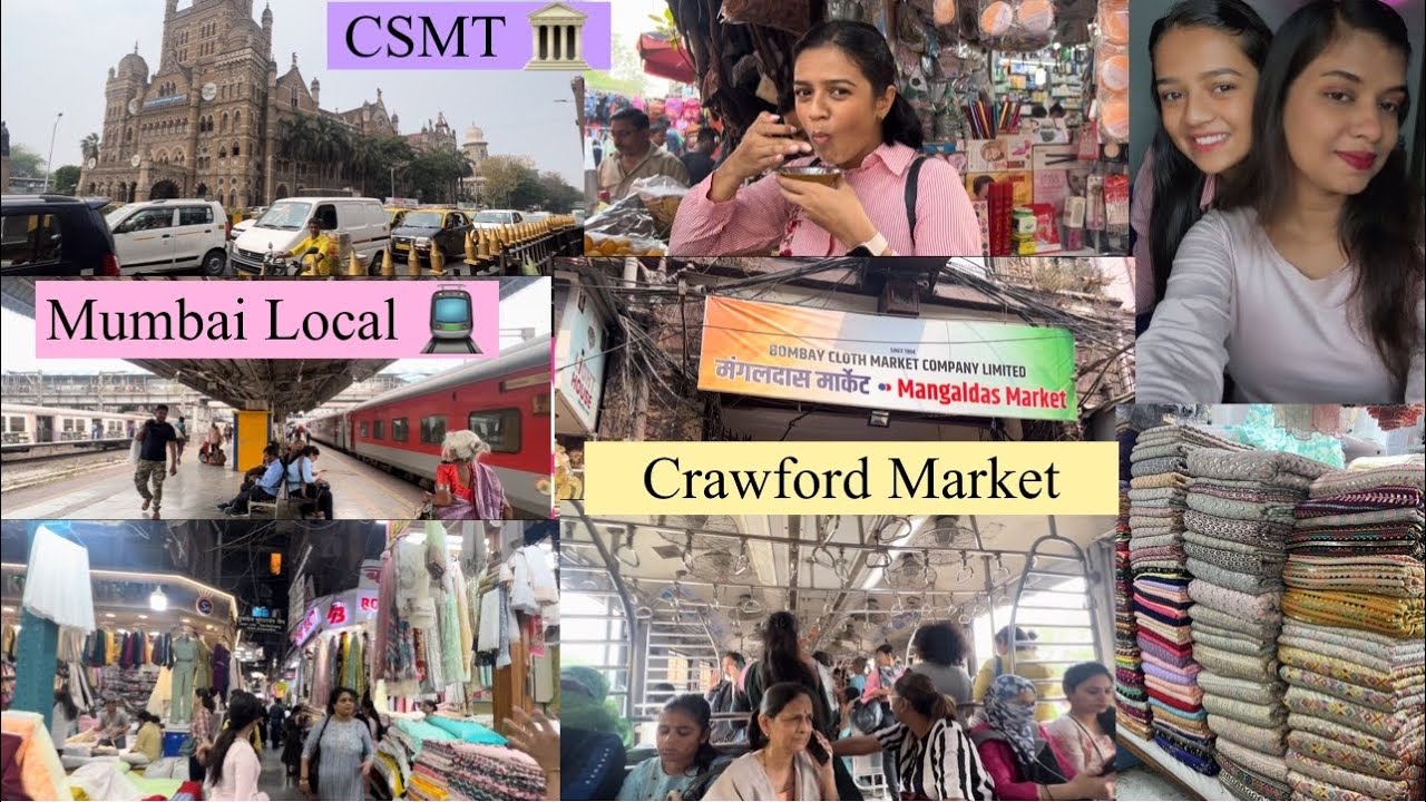 *Travelling in Mumbai local* 🚊 | CSMT | Crawford market shopping | Mangaldas market shopping 🛍️