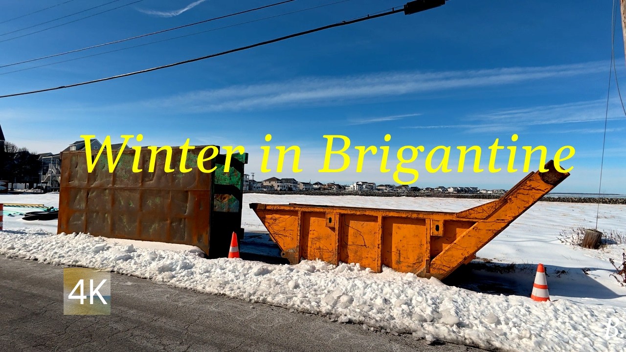 Winter in Brigantine, New Jersey - Walk on Street and Beach