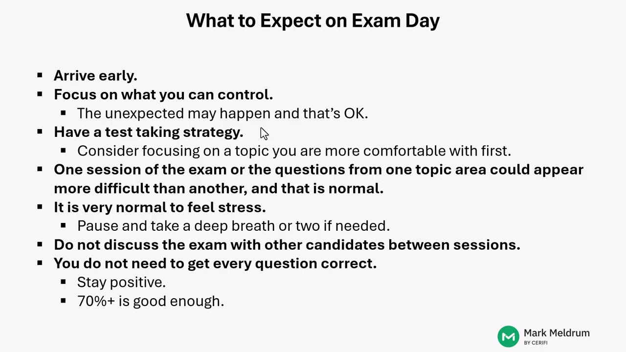 CFA Level 1 Final Weeks Study Plan