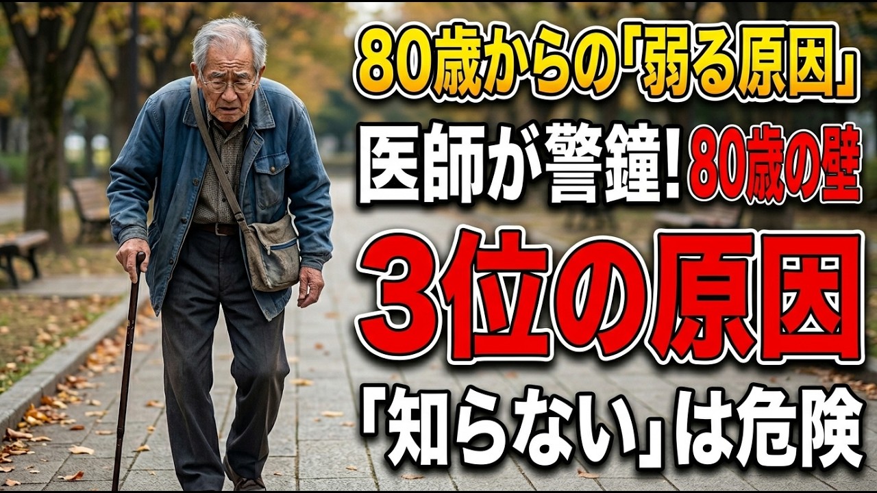 【高齢者の健康】80歳を過ぎると体に起こる3つの危険な変化｜医師が推奨する長寿習慣【60歳から75歳】
