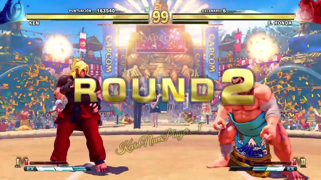 (StreetFighterV) PS5 Modo Arcade Ken VS E.Honda 