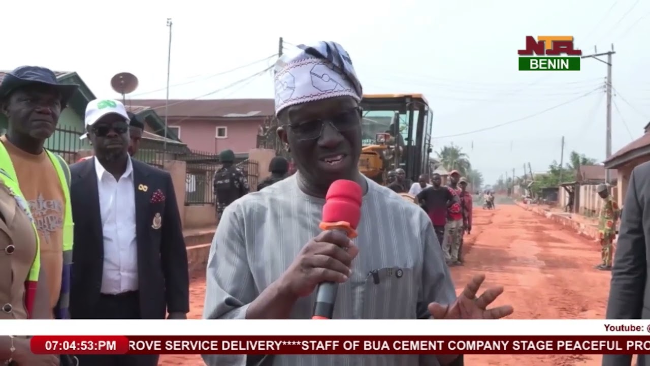 GOV OKPEBHOLO ON INSPECTION OF PROJECTS IN EDO SOUTH