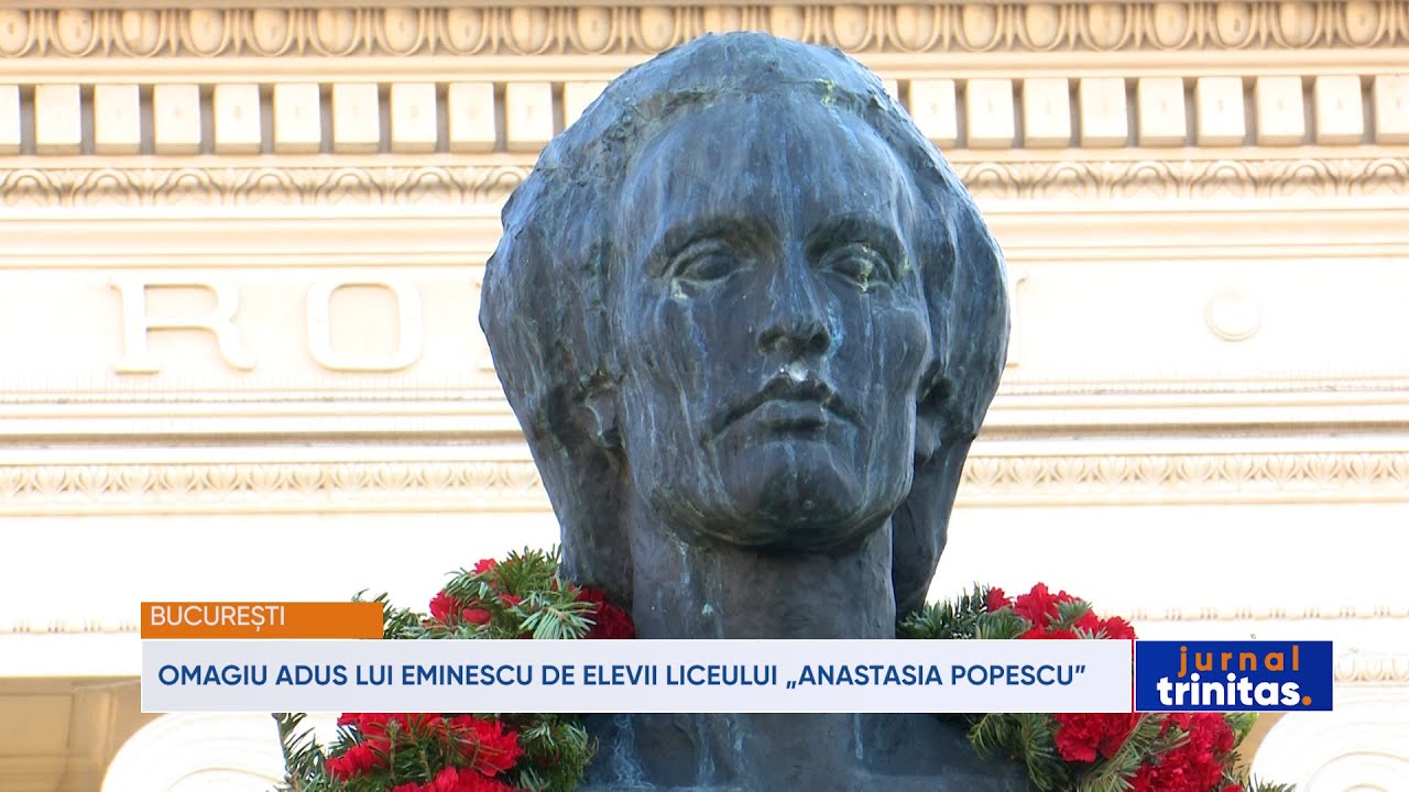 Omagiu adus lui Eminescu de elevii Liceului Anastasia Popescu