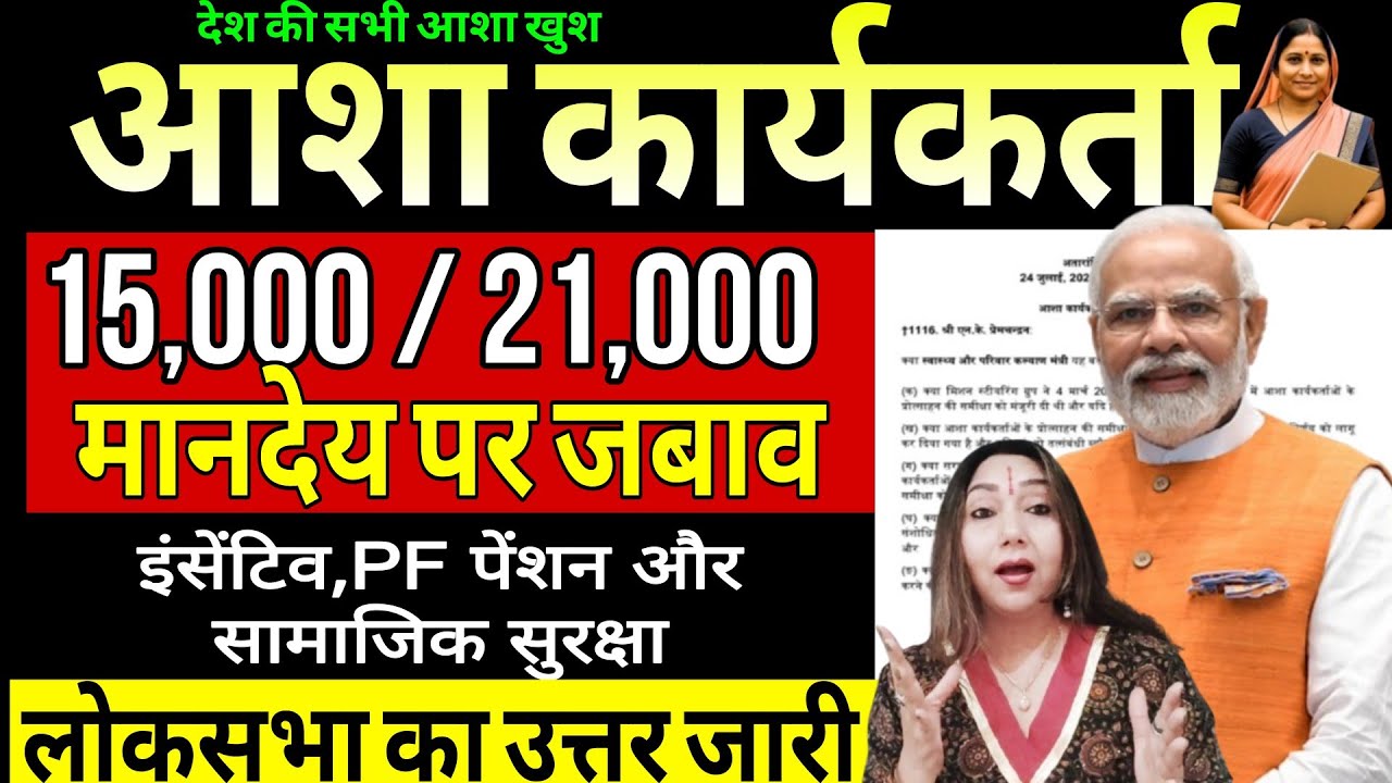 ASHA Workers Salary Hike 2026 | The Issue of Honorarium Echoes in Lok Sabha | Will Honorarium and...