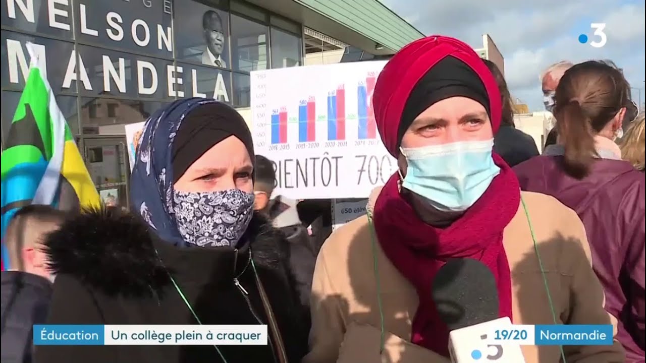 JT France 3 Normandie 19 20 sureffectif au collège Nelson Mandela