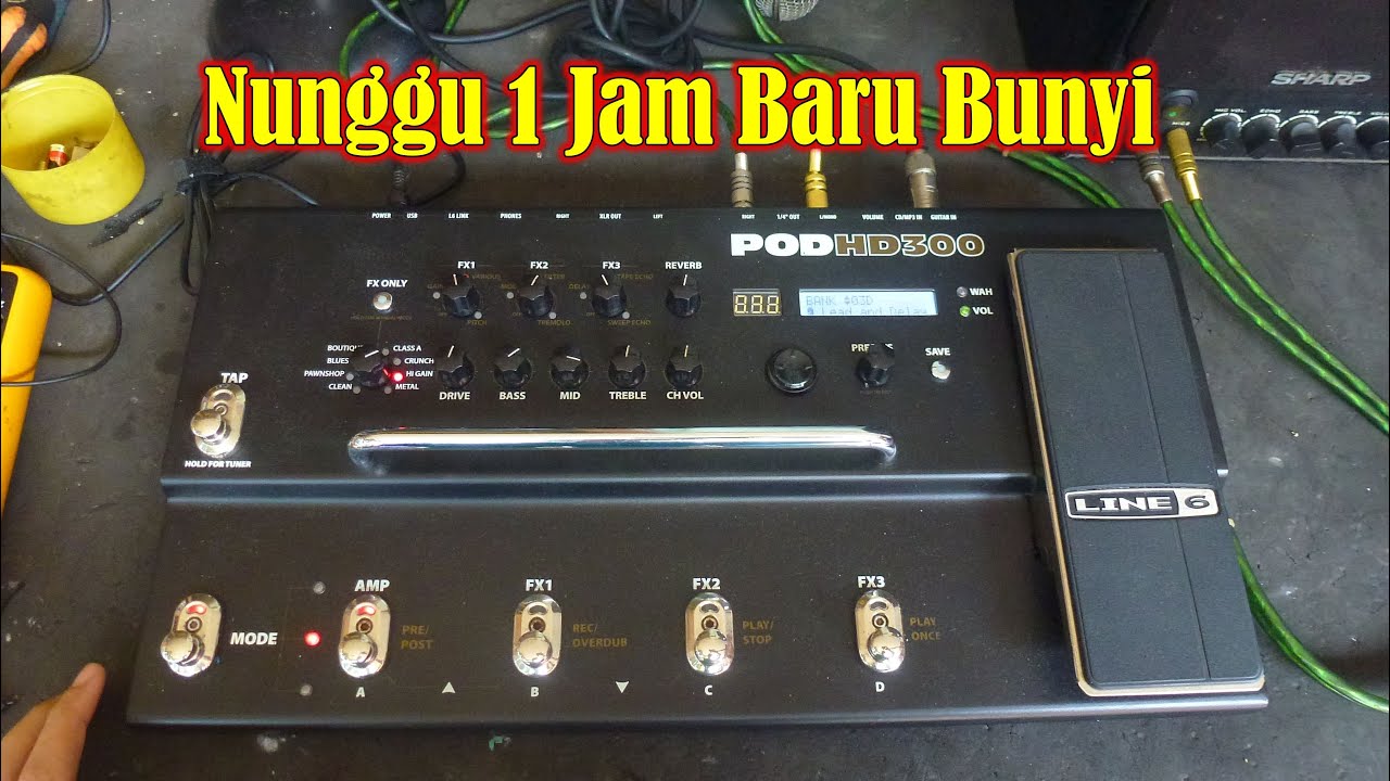 Effect Gitar Line 6 POD HD300 Rusak Tidak Bunyi - Suara Kecil