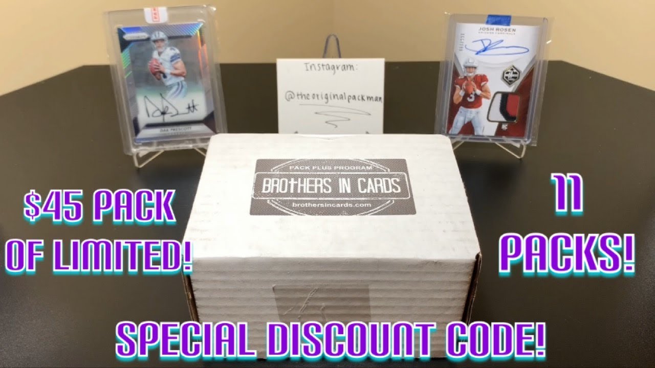 Brothers In Cards Football Pack Plus Program February Gold Box - $45 Pack Of Limited! 11 Packs!