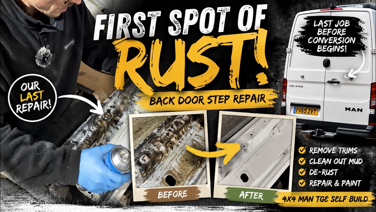 MAN TGE 4x4// Rusty Back Door Step REPAIR