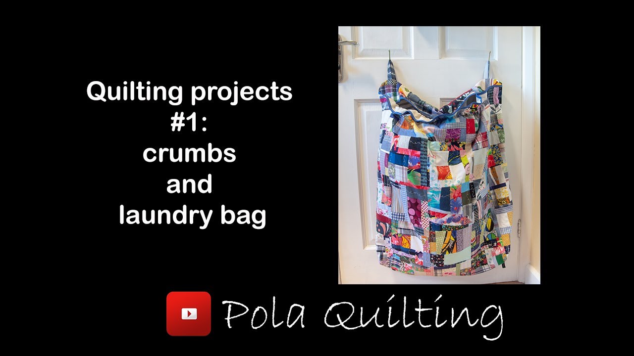 Quilting projects #1: crumbs and laundry bag - leftover fabric ideas, easy patchwork.