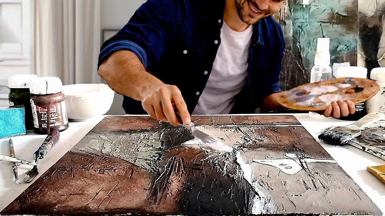 Textured Bliss: Mastering Stunning Abstract with Acrylic Techniques 