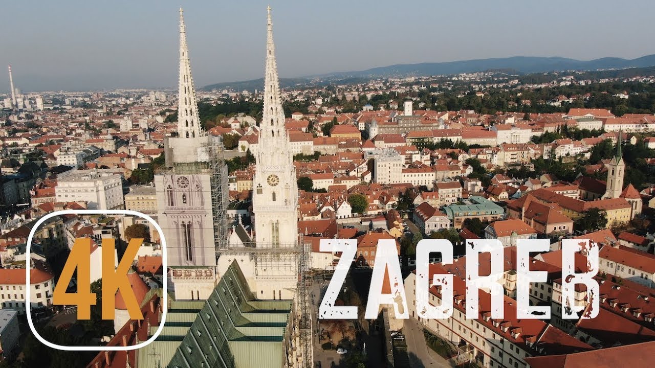 ZAGREB city, Croatia aerial drone footage in 4K