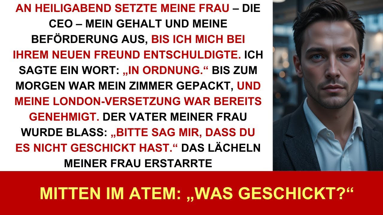 An Heiligabend strich meine Frau – die CEO – mein Gehalt und Beförderung bis ich mich entschuldigte…