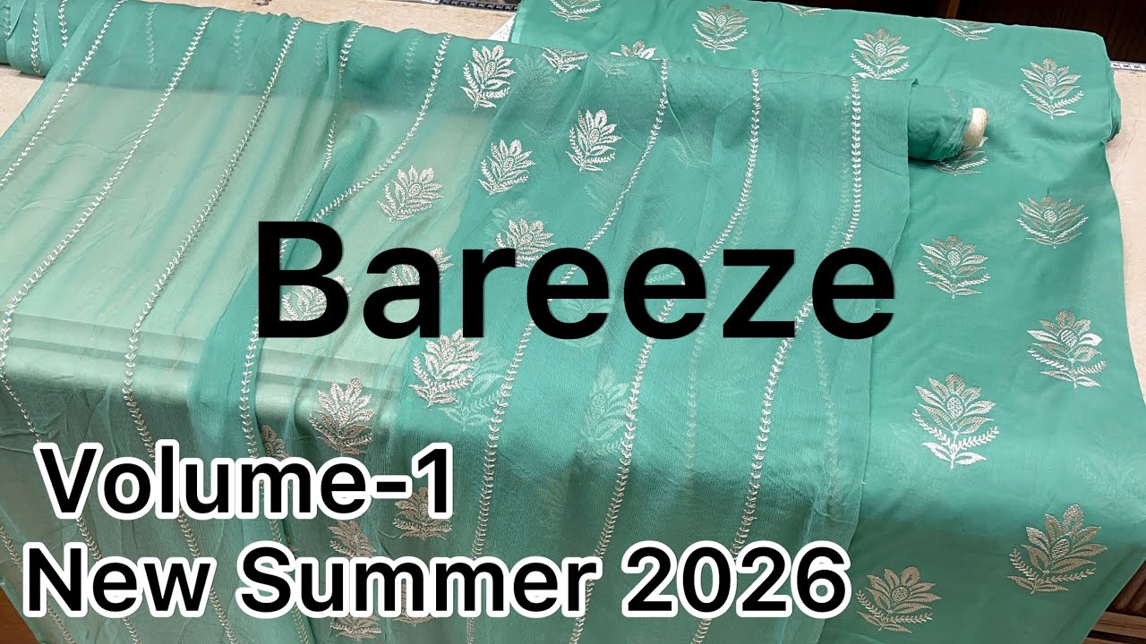 Bareeze Embroidered Lawn 2026 Volume-1 || bareeze lawn || bareeze new summer collection 2026 