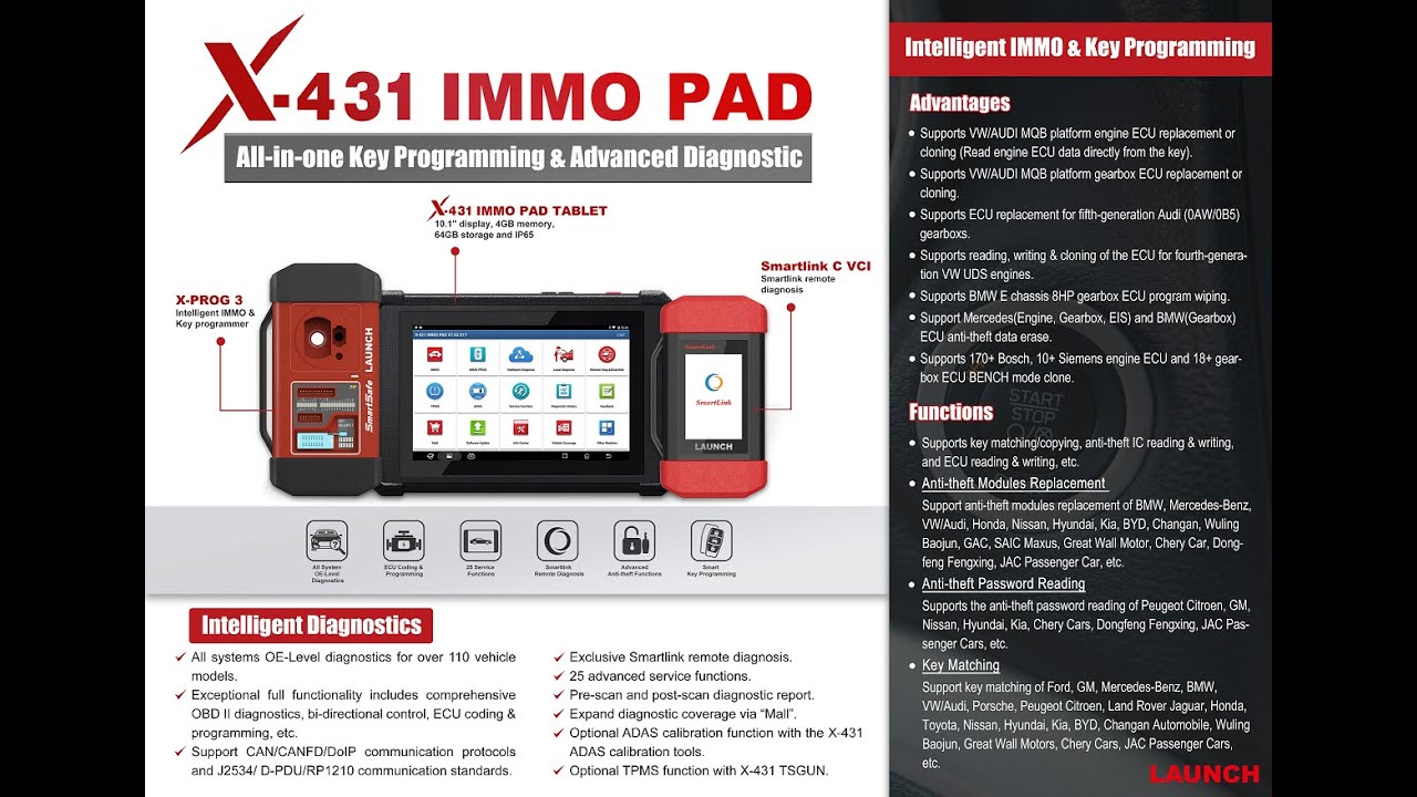 LAUNCH X431 IMMO PAD - UNBOX
