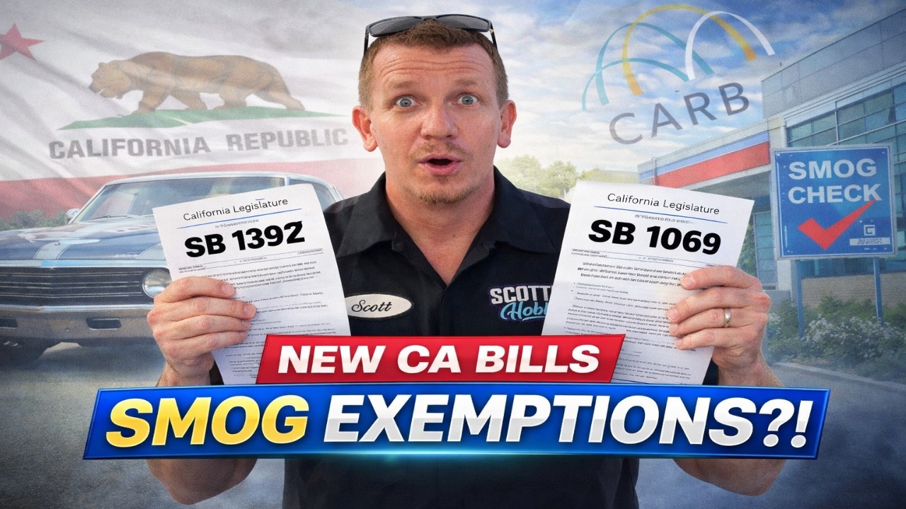 Smog Exemptions and CARB Changes?! Chad Bianco on Smog. SB 1392 & SB 1069. CA Smog Update.