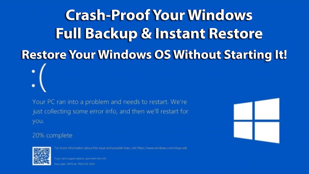 Crash-Proof Your Windows Full Backup & Instant Restore |Restore Your Windows OS Without Starting It!