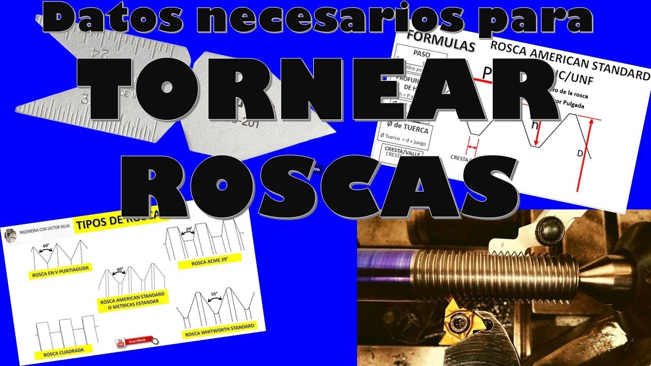Saca los datos para TORNEAR UNA ROSCA / ejemplo con rosca de 1 3/4