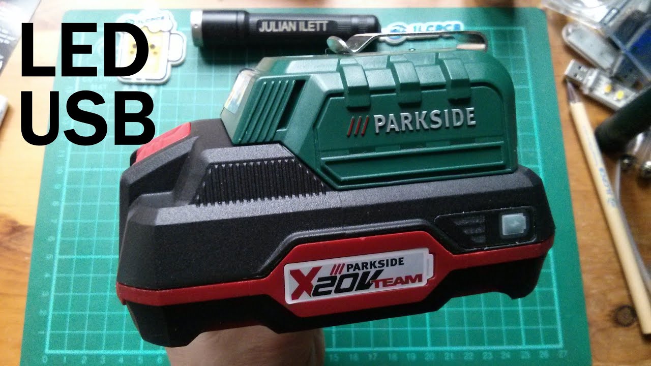 Lidl Parkside Cordless 20V Battery Light & USB