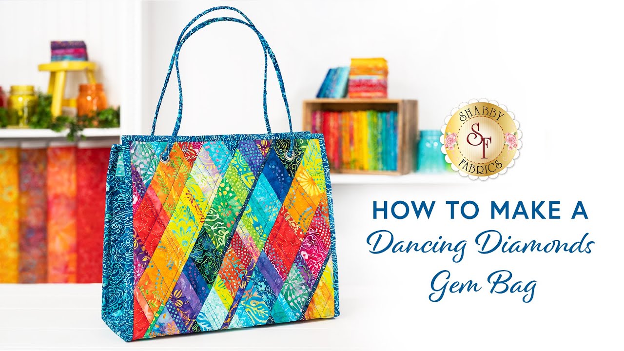 How to Make a Dancing Diamonds Gem Bag | a Shabby Fabrics Tutorial