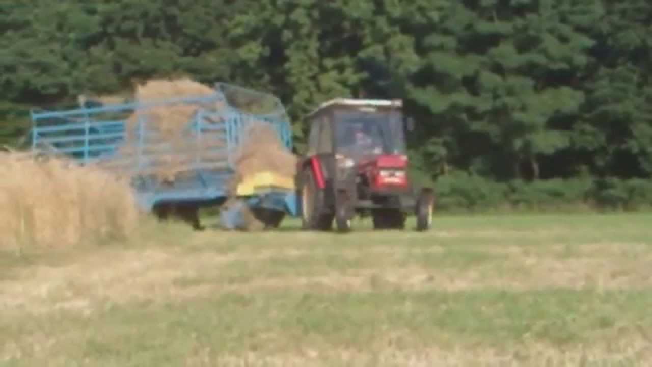 Sianokosy 2014 zetor 6718 i przyczepa samozbierająca