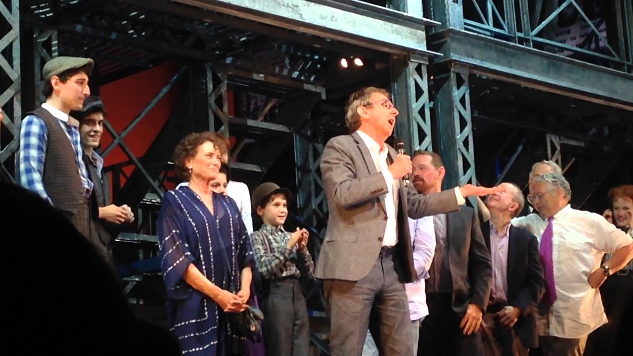 Newsies Broadway closing performance curtain speech