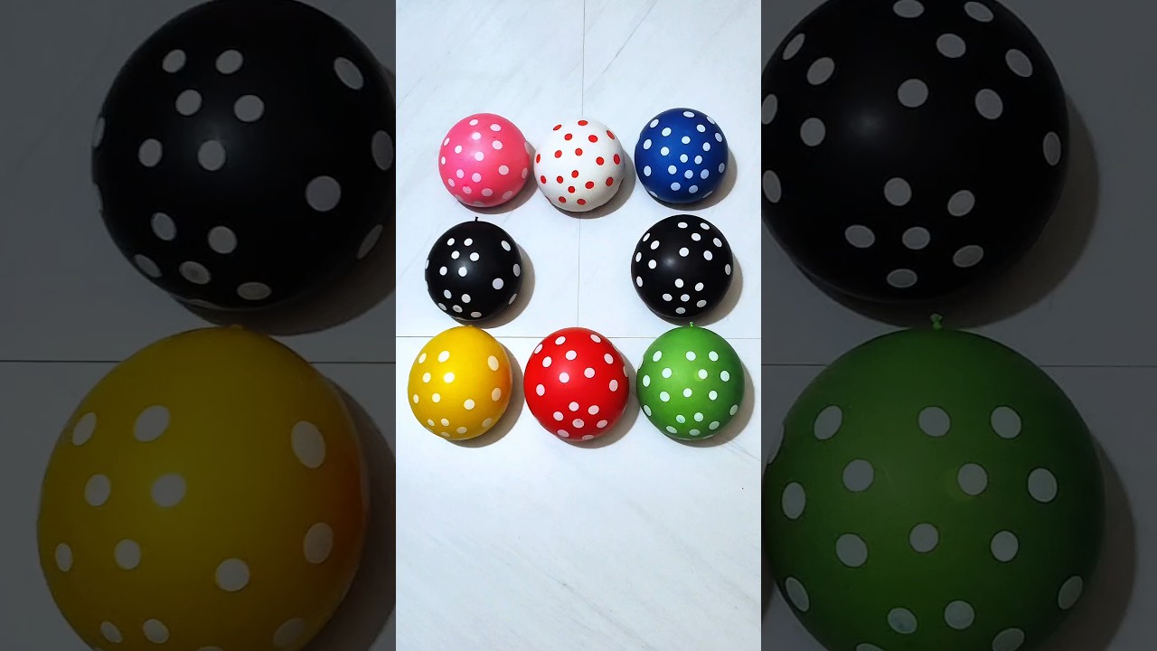 9 Polka Dot Balloons | Color Harmony & Satisfying Pattern Relaxing Visual Short #dotballoon #shorts