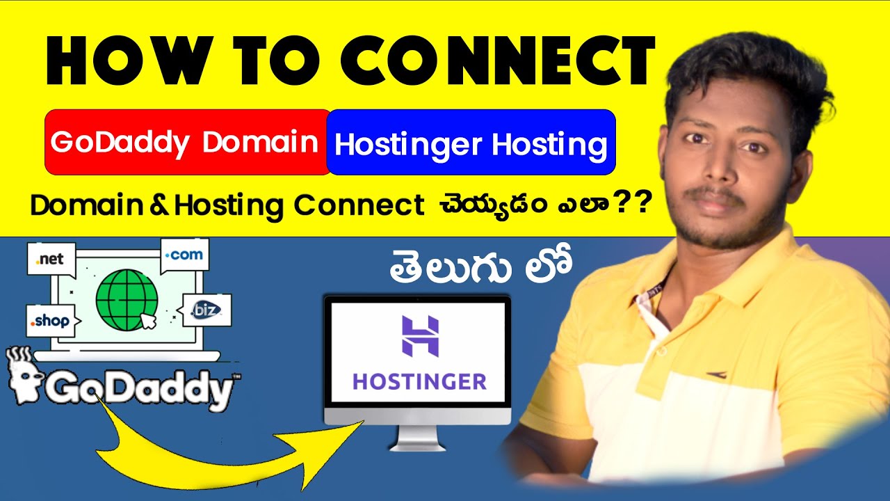 How to Connect Godaddy domain to Hostinger hosting Telugu