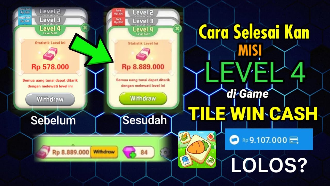 Is Tile Win Cash Proven to Pay? How to Complete Level 4 Mission in Tile Win Cash! Did You Pass? D...