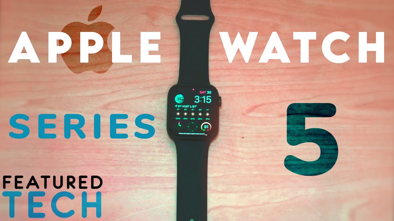 Apple Watch Series 5 GPS 44MM Space Grey Aluminum Case Sport Band Unboxing | Featured Tech (2020)