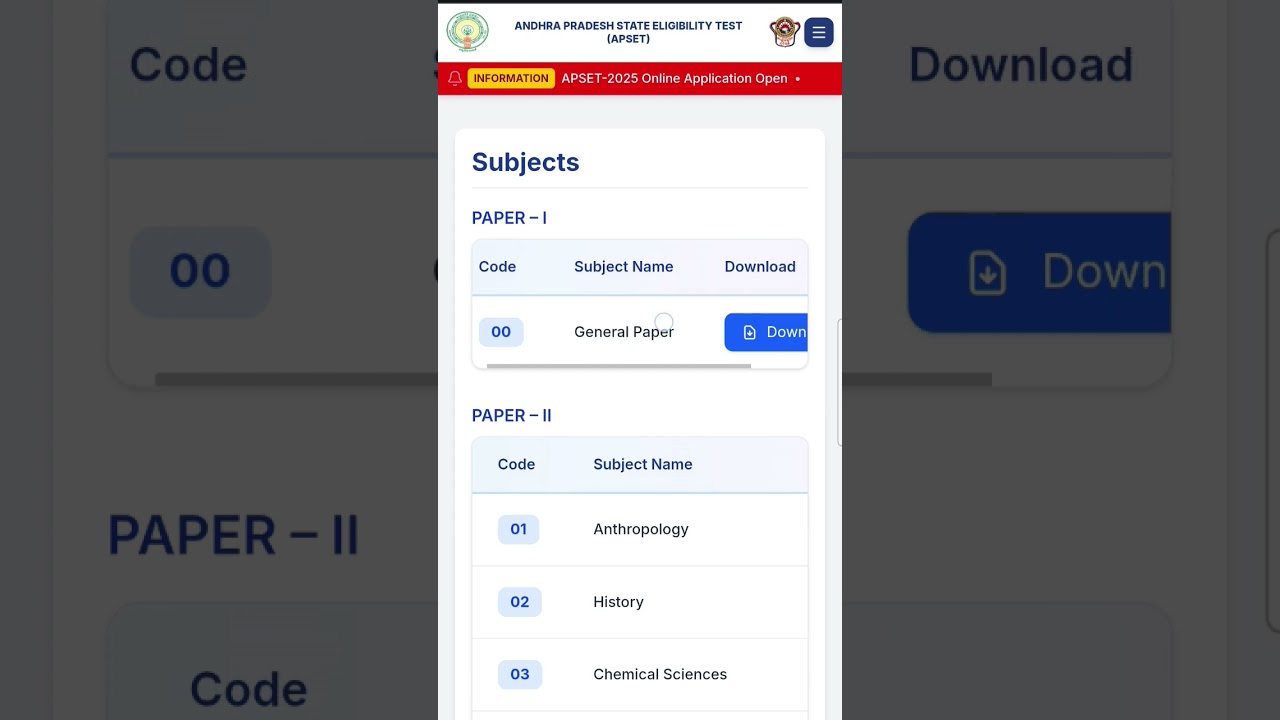 HOW TO DOWNLOAD APSET SYLLABUS  