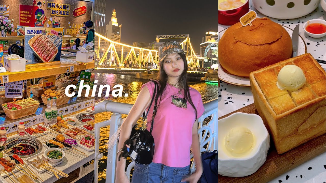 CHINA VLOG 🇨🇳🍜🚝 | cyberpunk city, revolving hotpot, 13hr flight