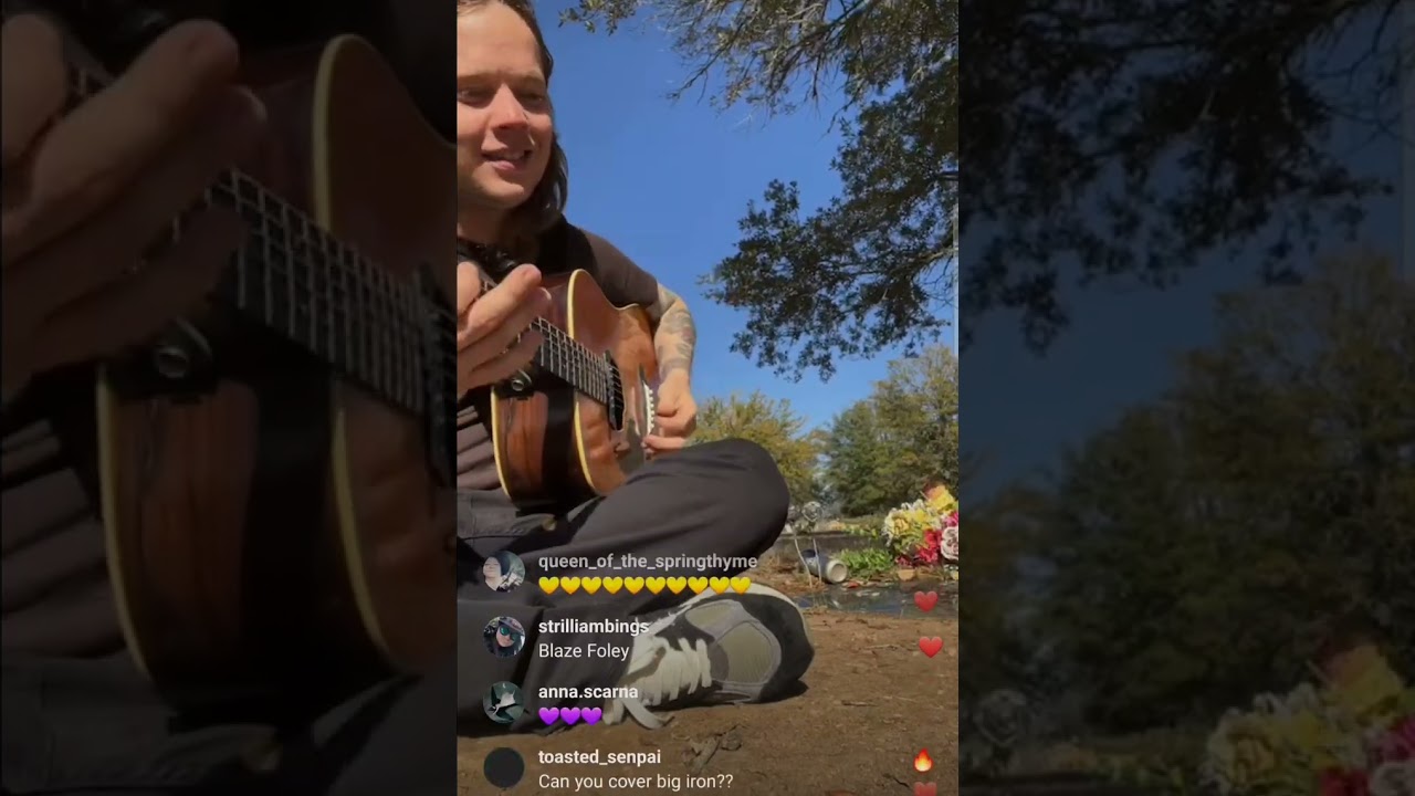 Billy Strings - Instagram Live Blaze Foley Tribute at Live Oak Cemetery, Travis County, TX