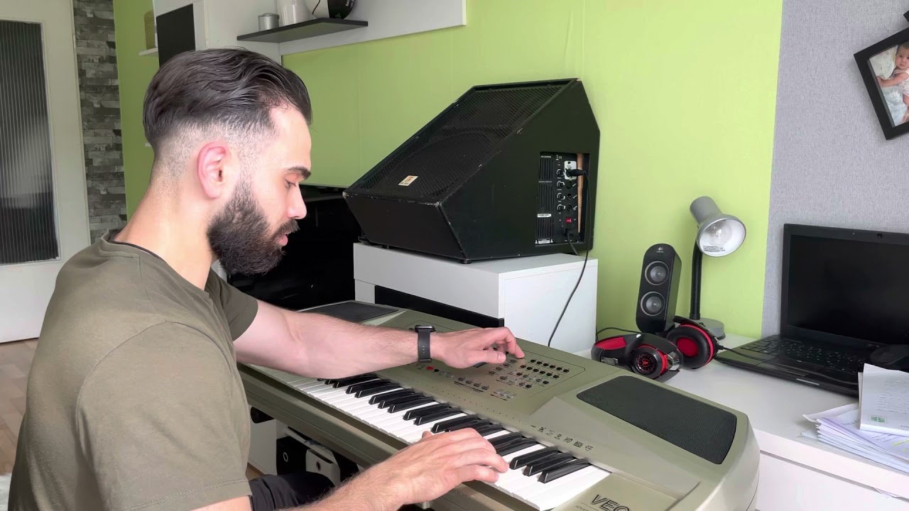 كوكتيل خالد الحلاق 🔥 كنت شوفك قلبي يطير + ذكريات + موجوع قلبي🔥 كلمات عزف موسيقى كاريوكي vega ❤️🎹