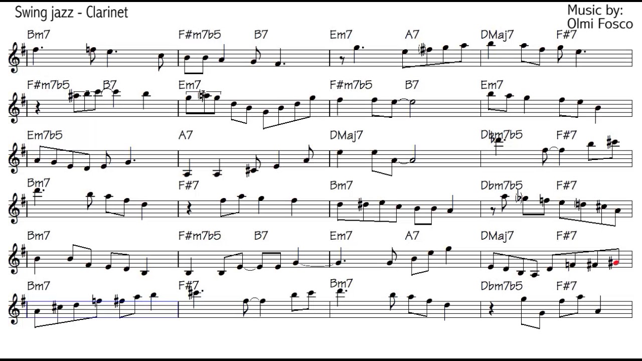 Clarinet jazz Improvisation lesson - Beginner Level - 