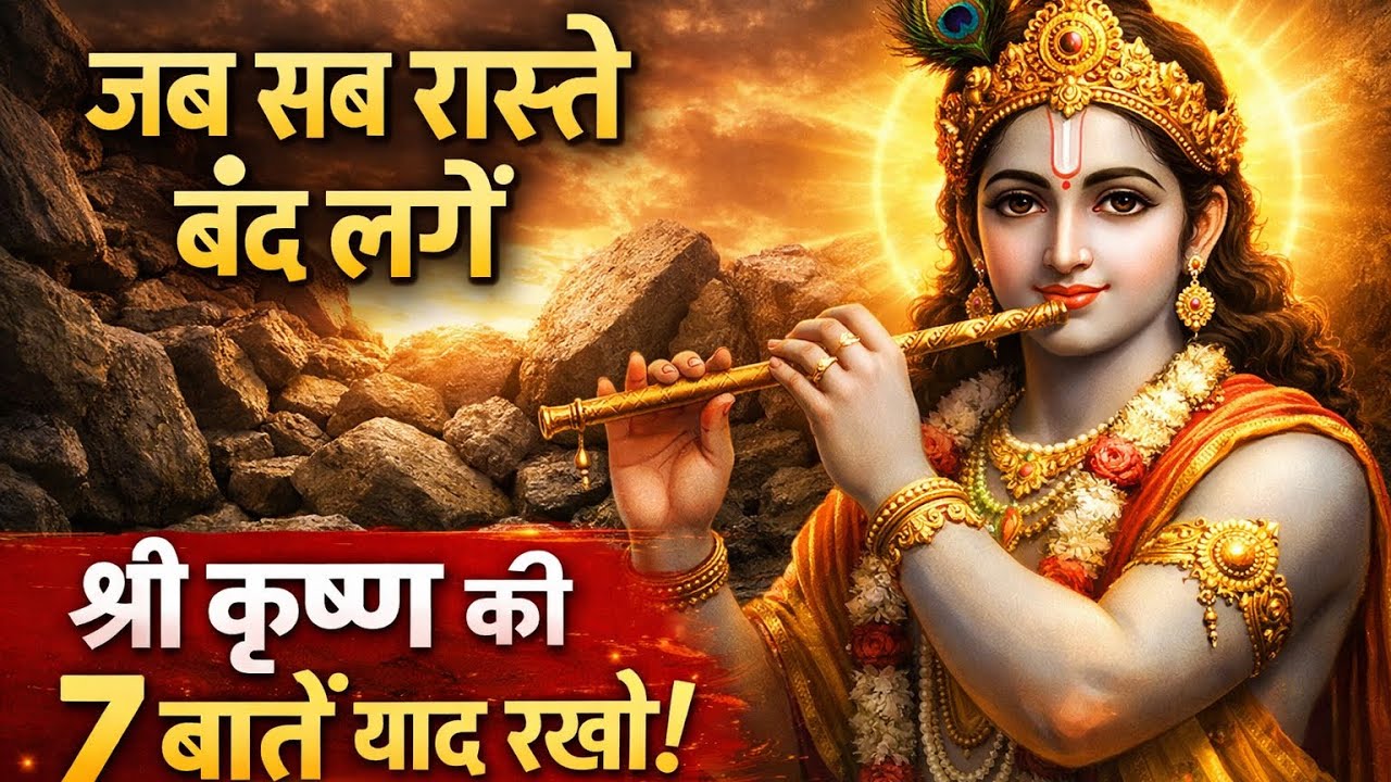 “जब सब रास्ते बंद लगें – तब श्री कृष्ण की ये 7 बातें याद रखना | Krishna Motivation |#shorts 