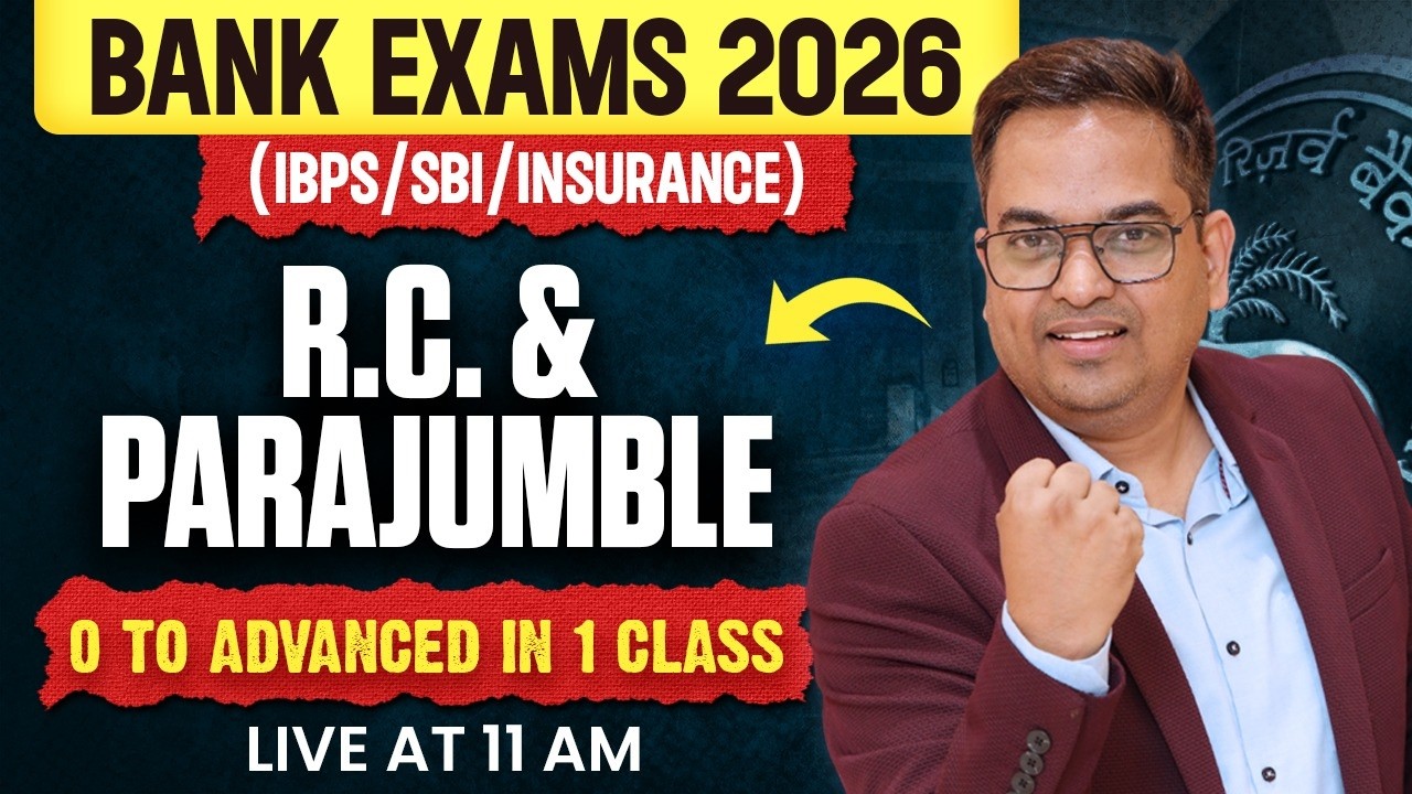 Bank Exam 2026 | RC in English for Bank Exams | Parajumbles for Bank Exams | IBPS, SBI, Insurance