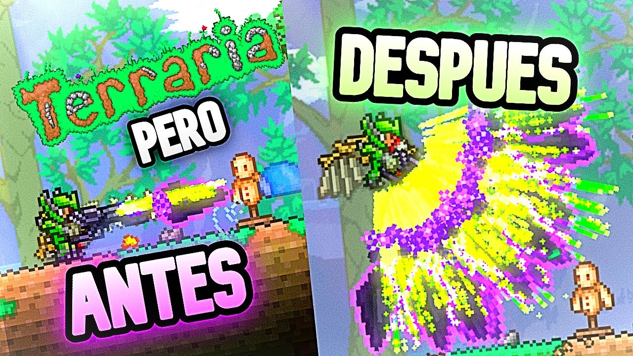 Me Paso 🌳 Terraria PERO Mis Armas Cada Vez Disparan MAS BALAS 😱