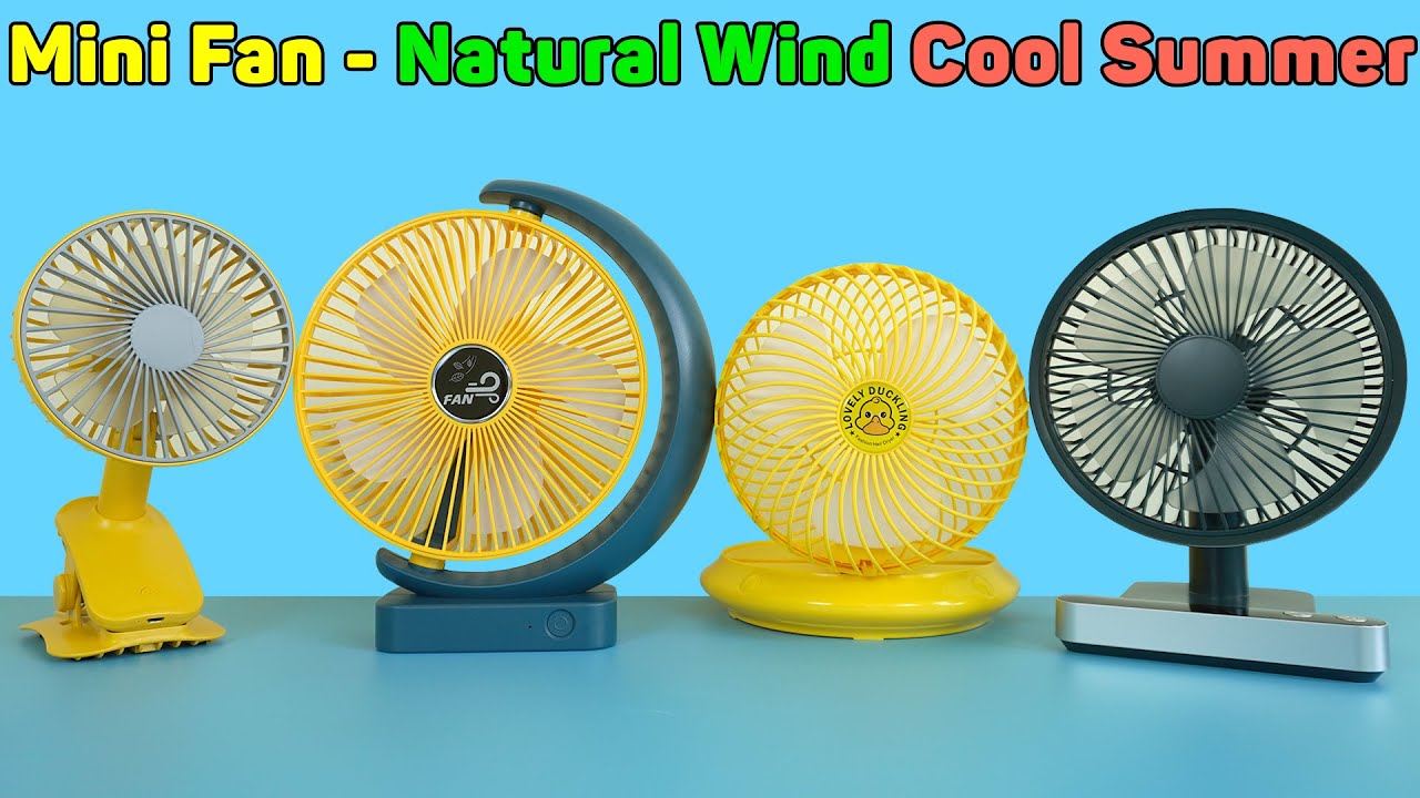 Mini Fan - Portable Desktop Fan, Cool Summer With Natural Wind And Rechargeable | Unboxing & Review
