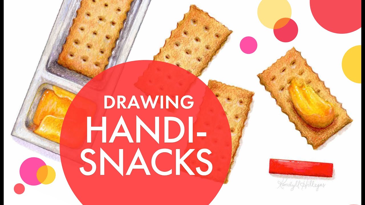 Drawing Handi Snacks | Time-lapse paining with explanation of process